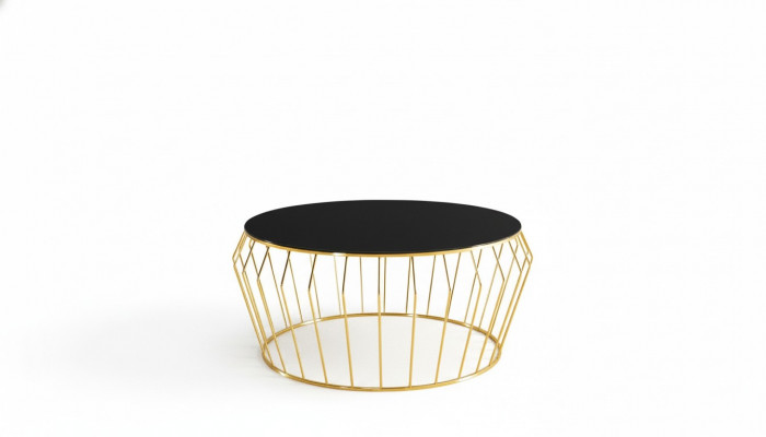 Kaffisdësch Gold Wunnzëmmer Dësch Couchdësch Niewendësch Sofadësch