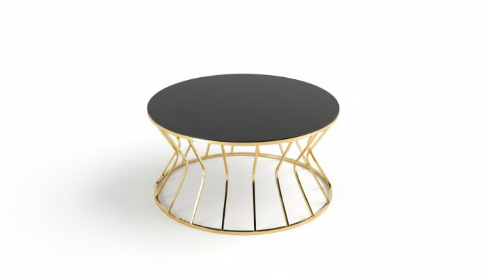 Moderne Sofadësch Couchtisch Kaffisdësch Säitendësch Gold Dësch Glas