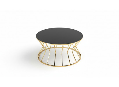 Moderne Sofadësch Couchtisch Kaffisdësch Säitendësch Gold Dësch Glas