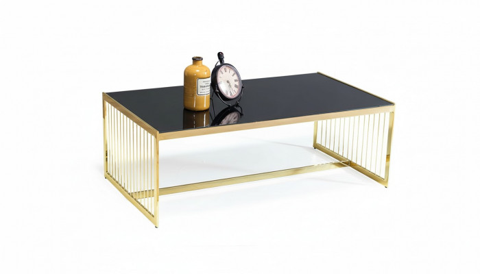 Canapé Dëscht Kaffisdësch Wunnzëmmerdësch Bäisedësch Sofadësch Gold