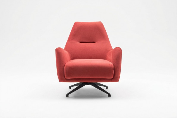 Wunnzëmmer Fautteuil Ouerfauteuil Stofffautteuil Rout Polster Eenzelstonge Sëtz