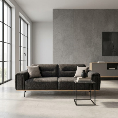 Stoffsofadesign Dräisëtzer Gro Sofa 3-Sëtzer Polstersofa Couche