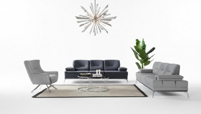 Komplett Stoffsofa Garnitur Modern Polstersofa Drësëtzegen Sesselen