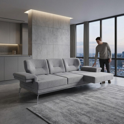 Sofa Stoffsofa Design Drësëtzer Gro 3 Sëtzer Polstersofa Canapé