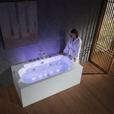 Whirlpool LED Buedbidden Spa Indoor Buedbidden Whirlwanne Hydrotherapie