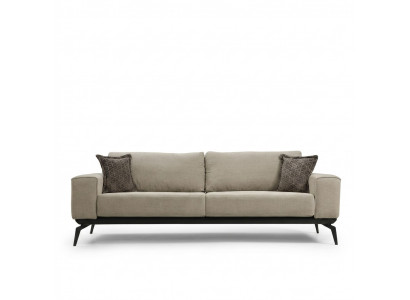 Dreiplaz Stoffkanapee Polsterkanapee Beige Kanapee Modern Stoff 3 Sëtz Couch