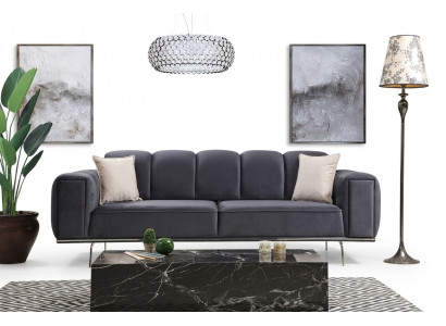 Modernen dräisëtzegen Divan Stoffsofa Polstersofa Gro Sofa Stoff 3 Sëtz.