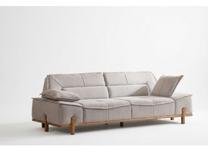 Drësëtzerekauz Stoffsofa Sofa-Sëtzer Polstersofa Stoff Modern Gro