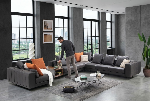 Grouss Wunnlandschaft Sofa Ecksofa U-Form Polstersofa Gro Stoffsofa