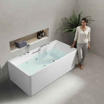 Whirlwanne Indoor Whirlpool Buedbidden Home Spa Wäiss Wanne Relax