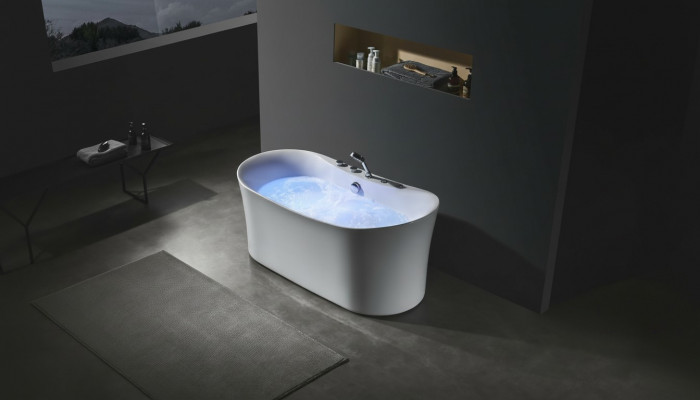 Acryl Whirlwanne Indoor Whirlpool Badewanne Heem Spa Wäiss