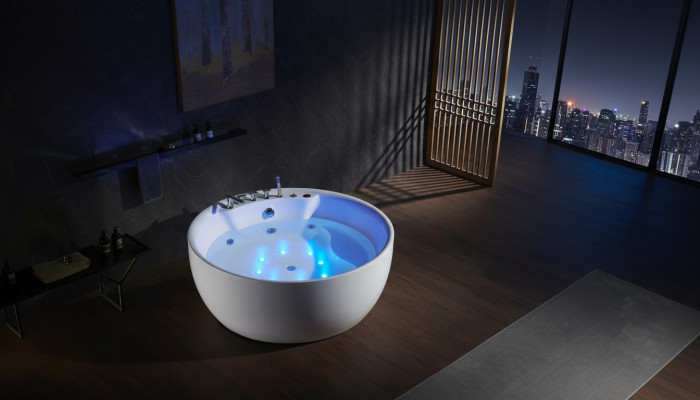 Indoor Whirlpool Buedbidden Whirlwanne Waasserstralen Spa Wanne Relax 