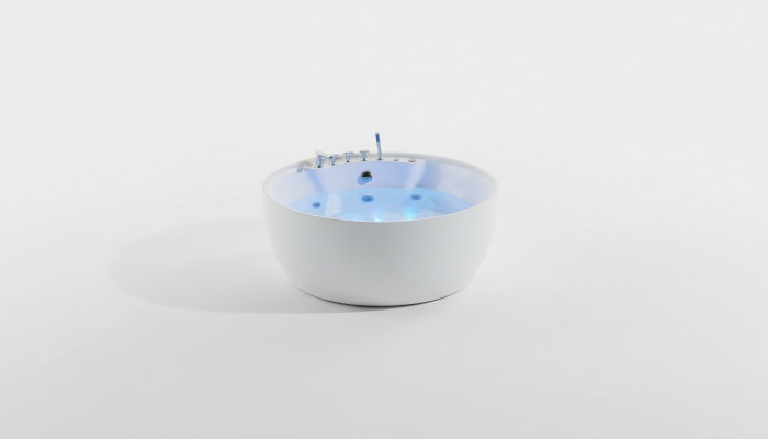 Ronn Badwanne Whirlpool Wanne Relax Wannen Spa Wäiss 150cm Spruddel Massagedüsen