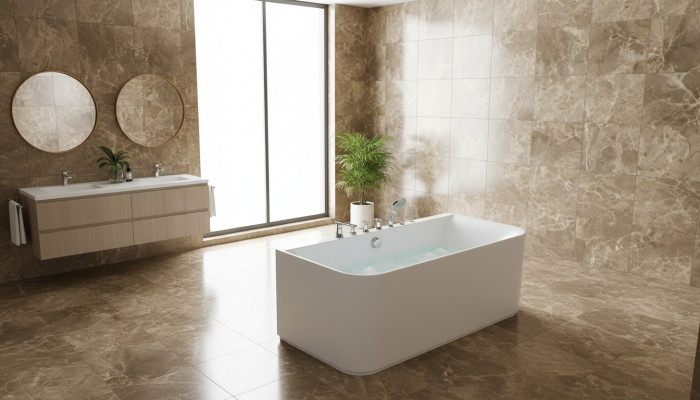 Badewannd Wanne Spa Wannen Buedzëmmer 170x80 Badewannen Wäiss Acryl Armaturen