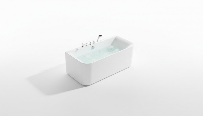 Badewannd Wanne Spa Wannen Buedzëmmer 170x80 Badewannen Wäiss Acryl Armaturen