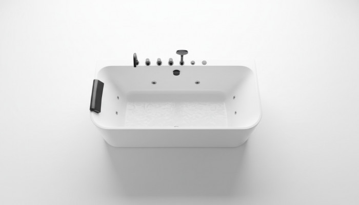 Acryl Wirbelbad Indoor Whirlpool Buedbidden Heem Spa Wäiss