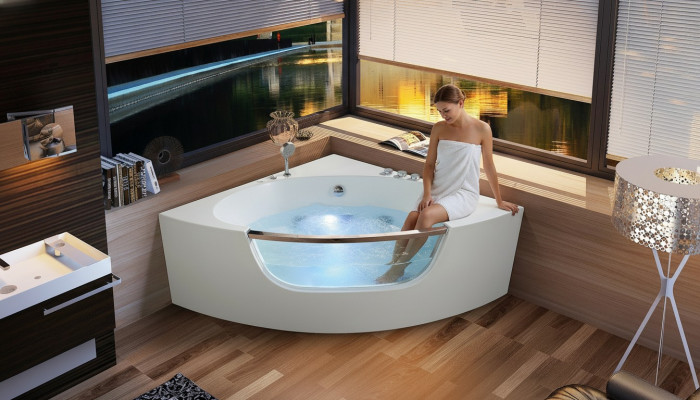 Eckwanne Eckbad Eckbad Spa Relax Wanne Spa Indoor Bad