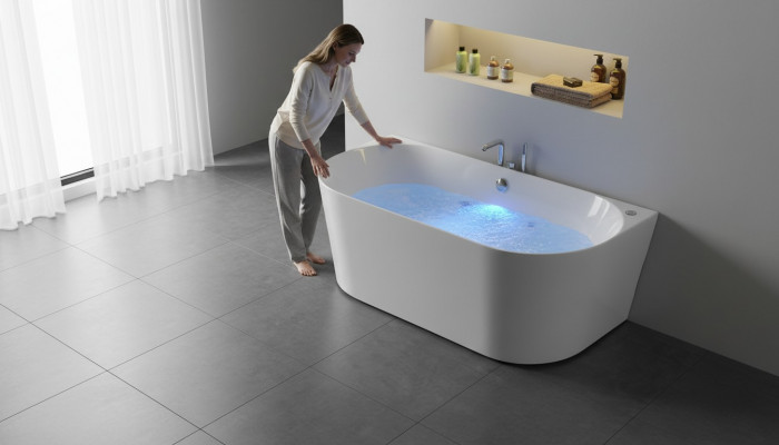 Relax Wanne Home Spa Indoor Buedbidden Whirlwanne Wäiss 