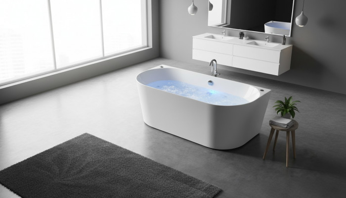 Relax Wanne Home Spa Indoor Buedbidden Whirlwanne Wäiss 