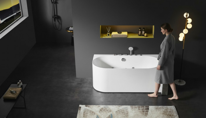 Acryl Wirbelwann Indoor Whirlpool Badwanne Heem Spa Wäiss