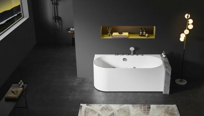 Acryl Wirbelwann Indoor Whirlpool Badwanne Heem Spa Wäiss