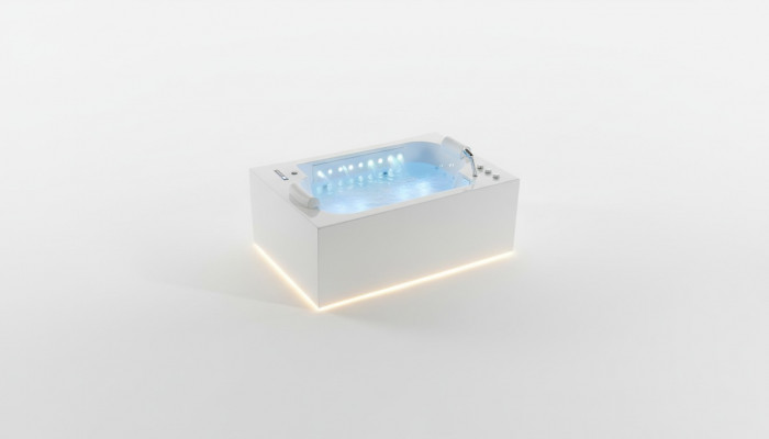 Badekuerf Wanne Indoor Whirlpool Badekuerf Spa Wanne LED 180x120