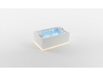 Badekuerf Wanne Indoor Whirlpool Badekuerf Spa Wanne LED 180x120