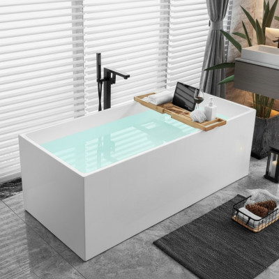 Steebadewanne Buedzëmmer Acryl Badewanne Wanne Wäiss Zäitemodern