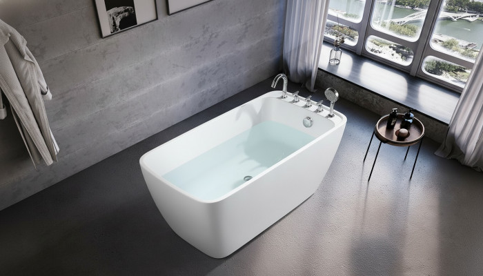 Wanne Buedzëmmer Acryl Buedbidde Wäiss Fräistoend Buedbidde Zäiteméisseg