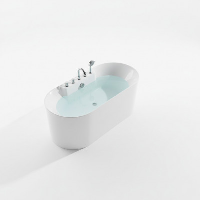 Fräistouss Badewanne Buedzëmmer Acryl Badewanne Wanne Wäiss Zäitegenëssesch