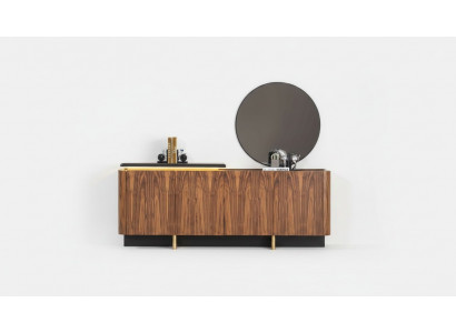 Anrichte Säitestack Schaf Holzkabinett Holz Braun Kommode Miwwelstécker