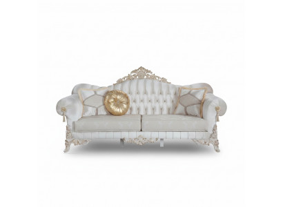 Canapé 3 Plätzer Polster Textil Stof Chesterfield Canapéen Dräiplätzer Nei