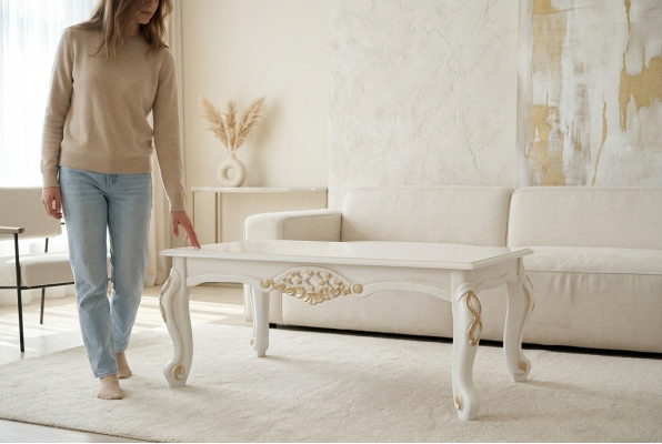 Luxus Couchdësch Klassesch Couchdëscher Dësch Niewendësch Holz 130x80