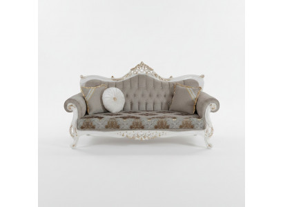Klassesch Sofa mat Chesterfield-Design fir de Wunnberäich Grouw Wunnberäich