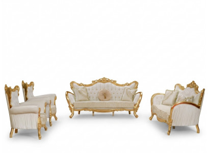 Sofagarnitur Couch 3+3+1+1 Sofa Couch Polster Miwwelen 4tlg. Set fir Äert Doheem
