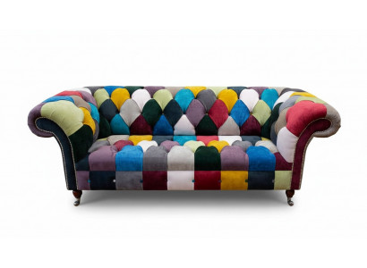 Chesterfield Sofa Polsterdesign Méifaarweg Sëtz Textil Couch Wunnzëmmer
