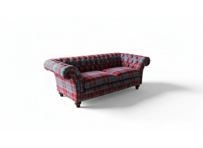 Chesterfield Modern 3-Sëtzer Designer Sofa Luxus Polster Couche Stoff Textil Neit