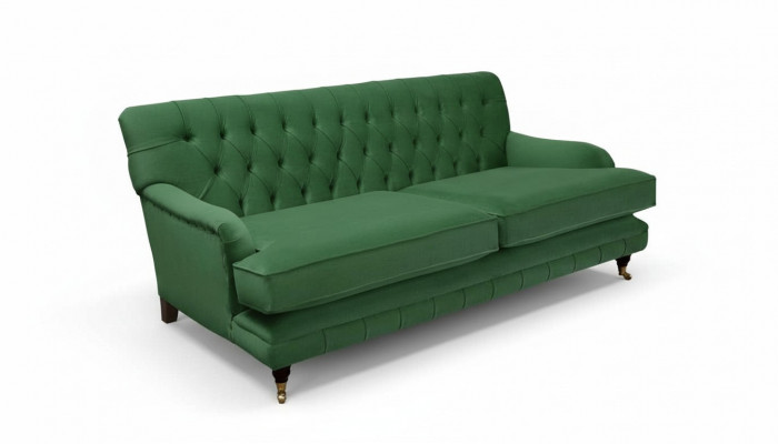 Chesterfield 3 Sëtzer Designer Sofa Canapé Polster Luxus Canapéen Textil