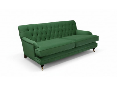 Chesterfield 3 Sëtzer Designer Sofa Canapé Polster Luxus Canapéen Textil