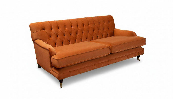 Chesterfield Design Luxus Polstersofa Couch Sëtz Garnitur Textil Nei