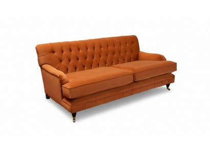 Chesterfield Design Luxus Polstersofa Couch Sëtz Garnitur Textil Nei