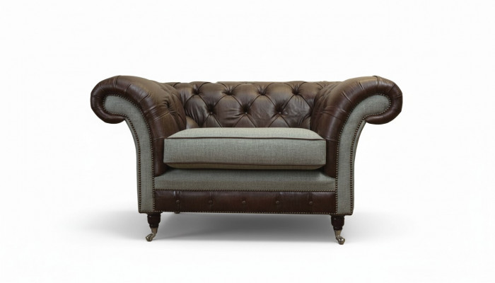 Chesterfield Ouerfauteuil Gro Sofagarnitur Fauteuil Couch Ledersofa Nei
