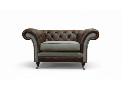 Chesterfield Ouerfauteuil Gro Sofagarnitur Fauteuil Couch Ledersofa Nei