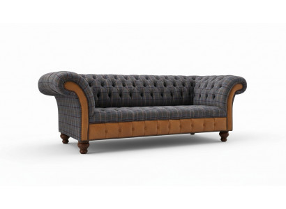 Sofa Luxus Textil Chesterfield Couch Sofa Polster 3-Sëtz Couchen Nei