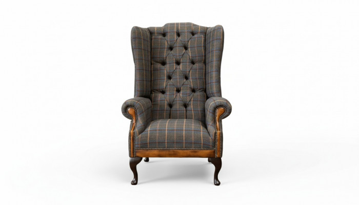 Chesterfield Fauteuil Canapé Polster 1-Sëtzer Textil Ouersessel Polster