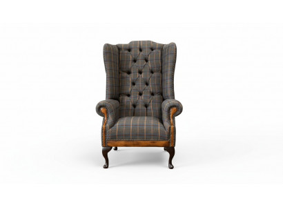 Chesterfield Fauteuil Canapé Polster 1-Sëtzer Textil Ouersessel Polster