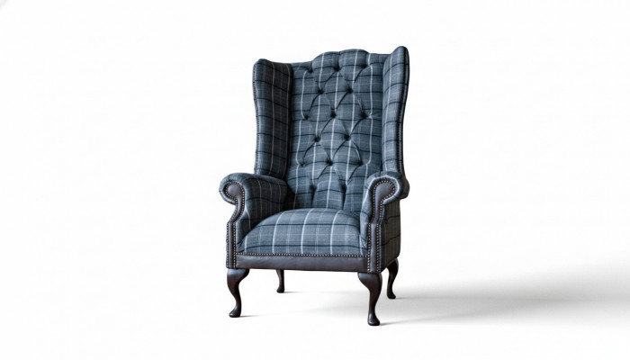 Ohrensessel Chesterfield Fauteuil Canapé 1 Plaz Sofa Textil Canapéë Stoff