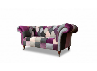 Chesterfield Stoffsofa Couch Polster Design 2-Sëtz Textil Sofas Gro