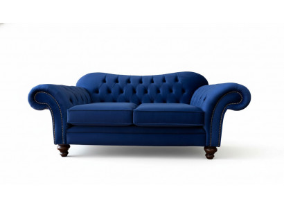 Sofaen Chesterfield Design Sofa 2-Sëtzer Couch Luxus Klassesch Textil