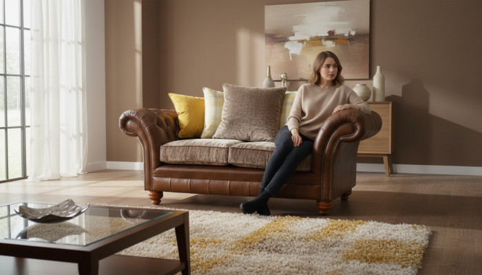 Zweesëtzeger Sofa Klassesch Chesterfield Canapéen Polster Zweesëtzer Sëtz